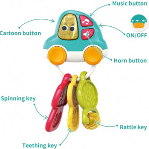 اسباب بازی جغجغه دندانگیر موزیکال طرح جاکلیدی هولی تویزHola Toys مدل A8996 _اسباب بازی نوزادی